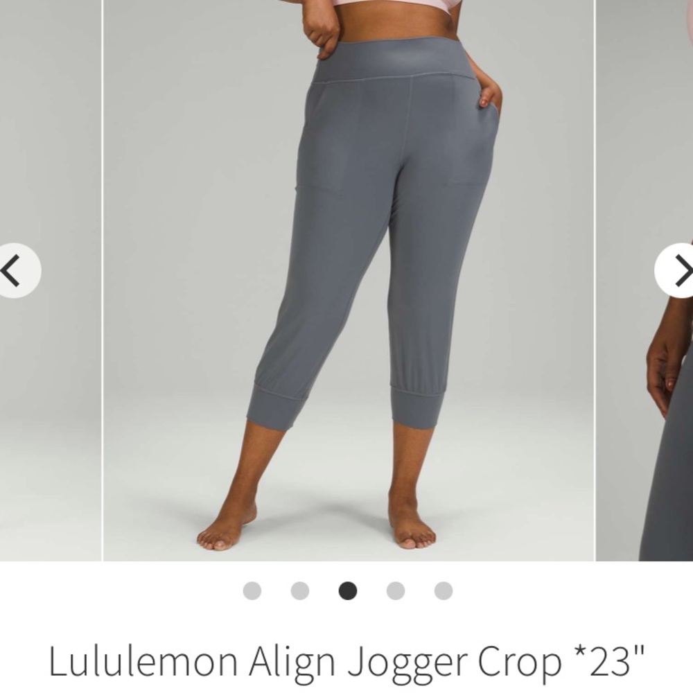 Lululemon NWT Jogger Crop Legging 23 Grey